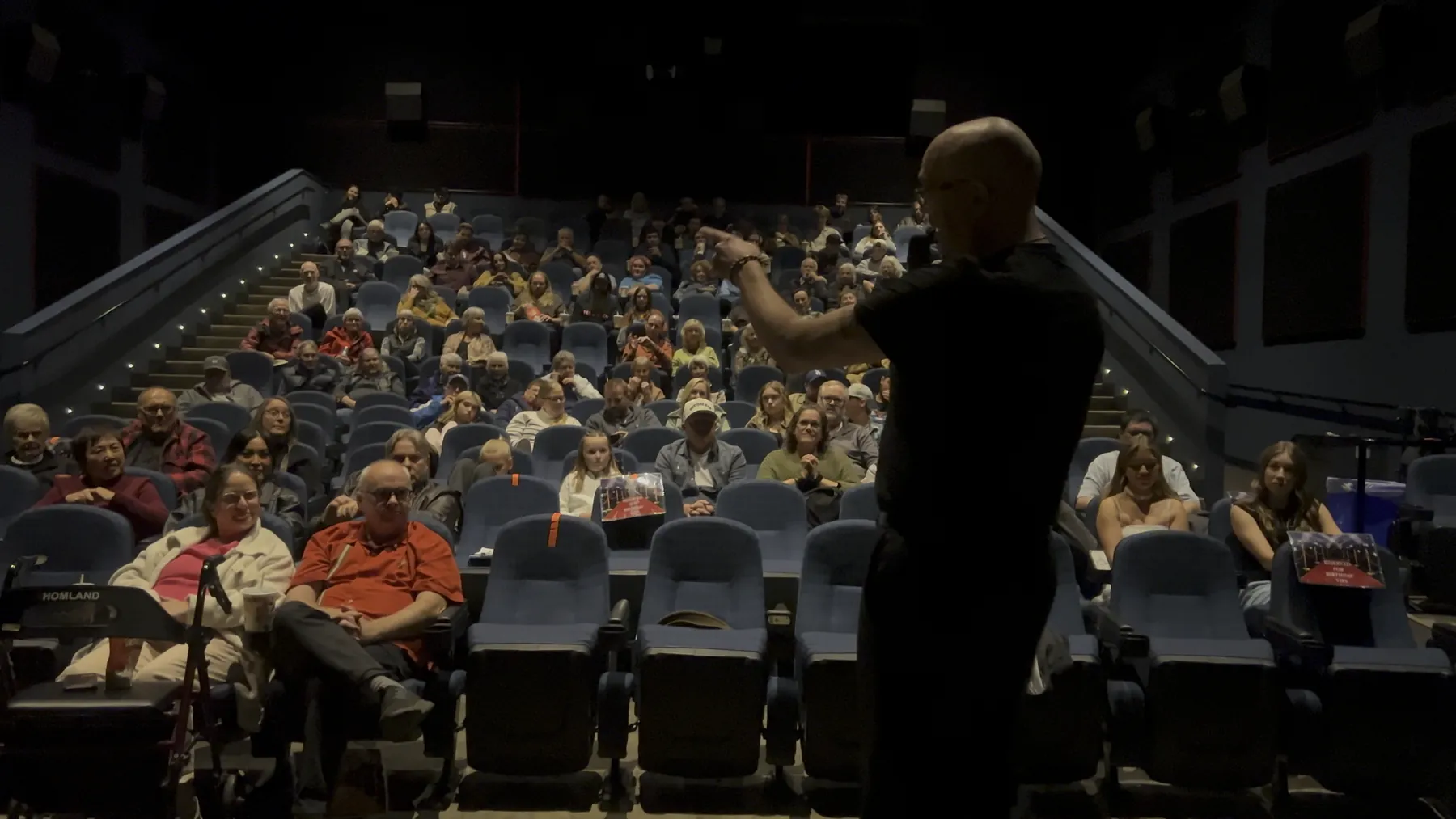 Introducing the film to the premiere audience
